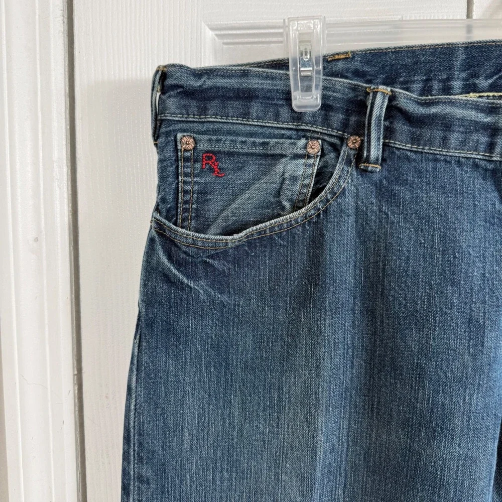 Polo Ralph Lauren Straight Leg Jeans 40/32 Blue Denim Classic Americana Style